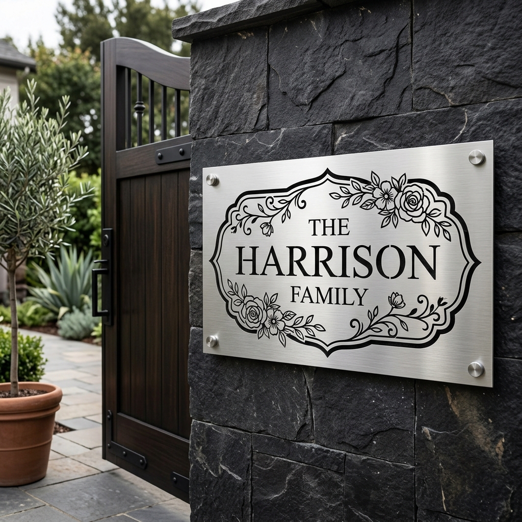 Custom Home Nameplate